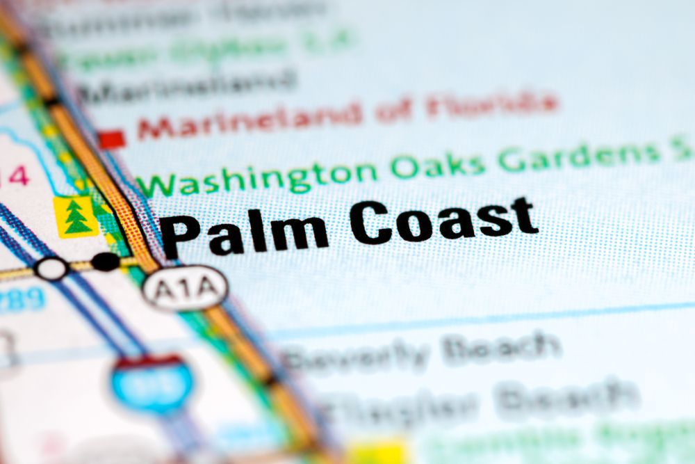 Palm Coast on a map