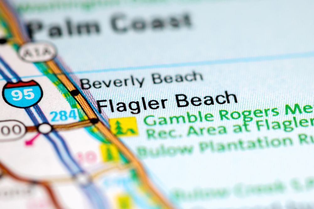 Flagler Beach on a map