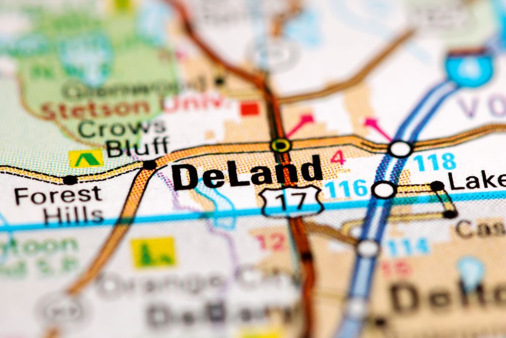 DeLand on a map