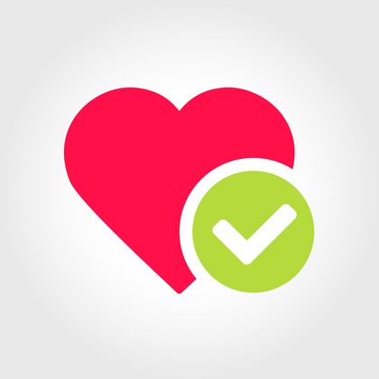 heart and checkmark