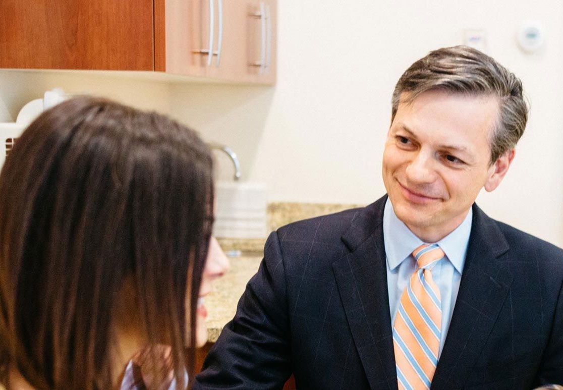Dr. Passaretti with a patient