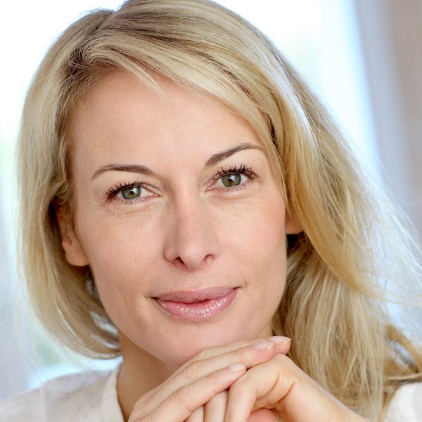 Attractive woman with smooth, youthful skin