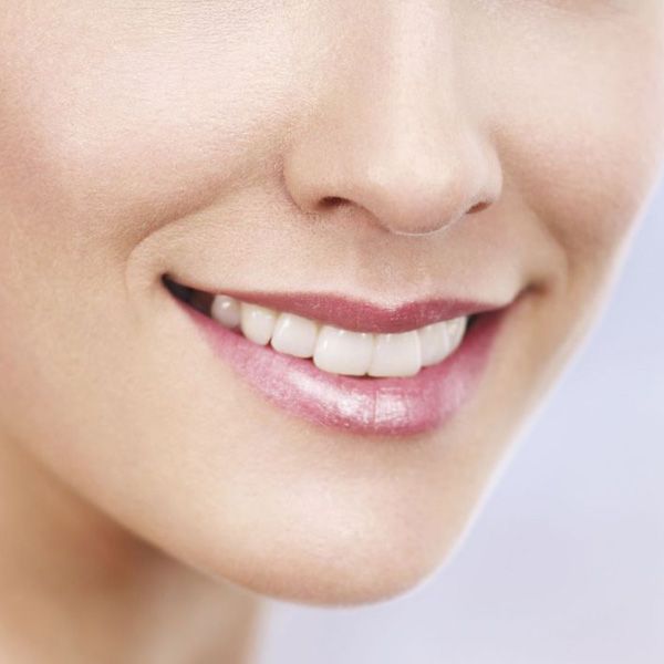 Close up of woman's mouth