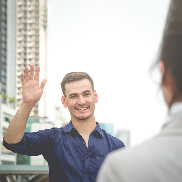 Man waving