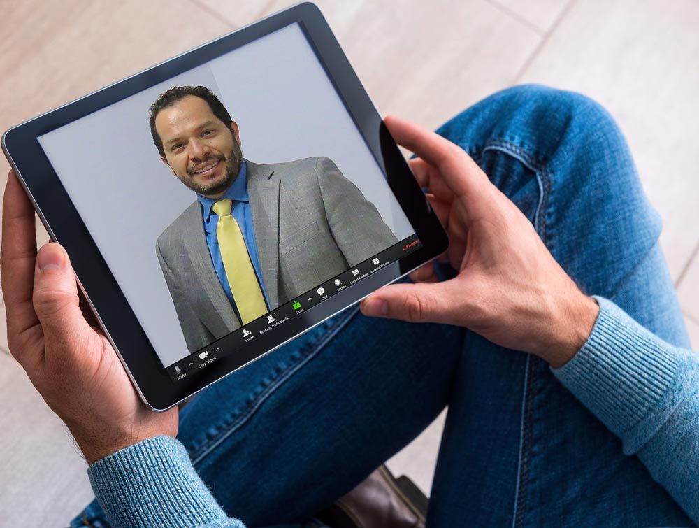 Ipad with video of one of doctors at Tijuana Bariatrics