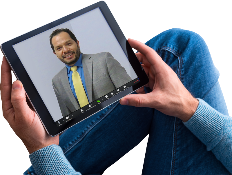 Ipad with video of one of doctors at Tijuana Bariatrics