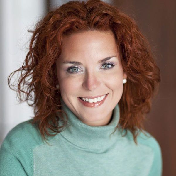 woman with vibrant smile