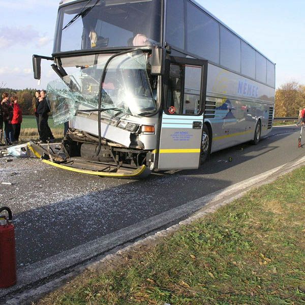 Scene of a bus accident