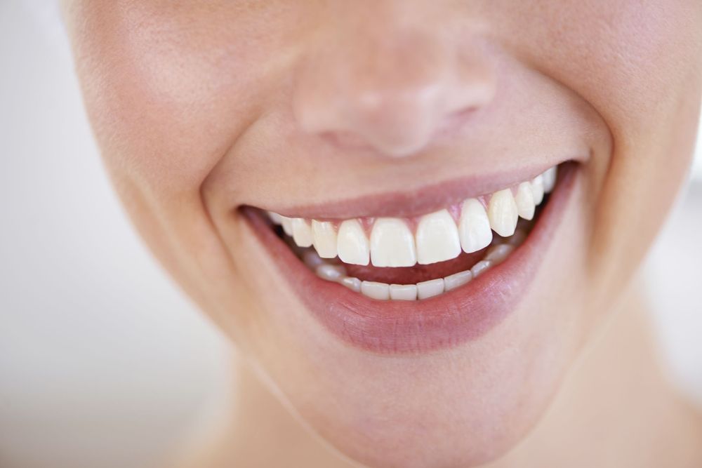 Close up of woman's beautiful smile