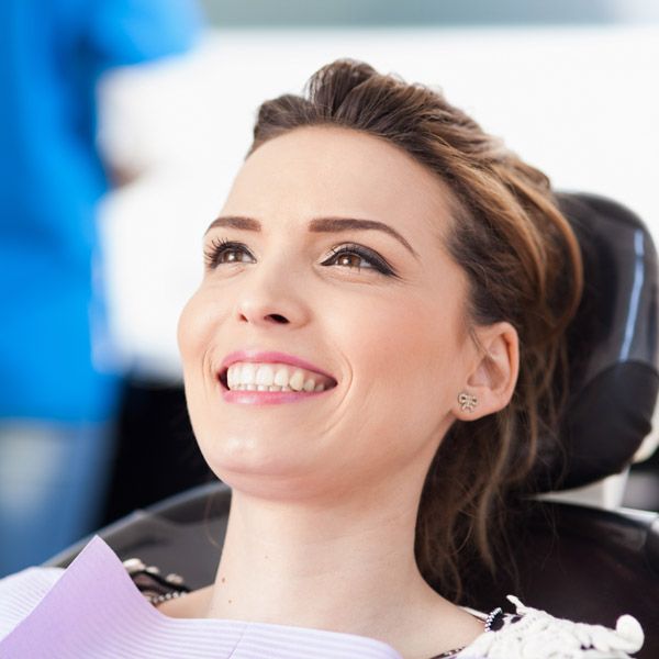 Happy dental patient
