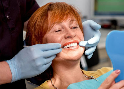 Smiling dental implant patient