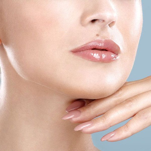 A woman's lips and lower face