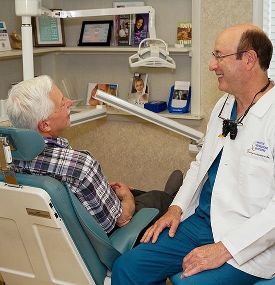 Dr. Wilderman with a patient
