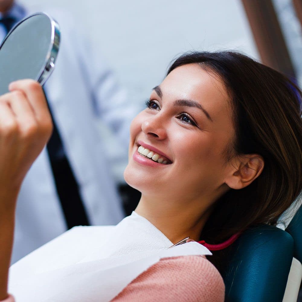 woman smiling