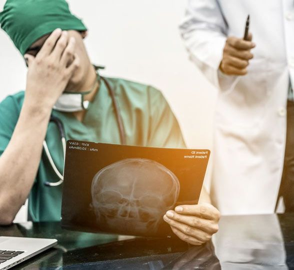 doctor with x-ray