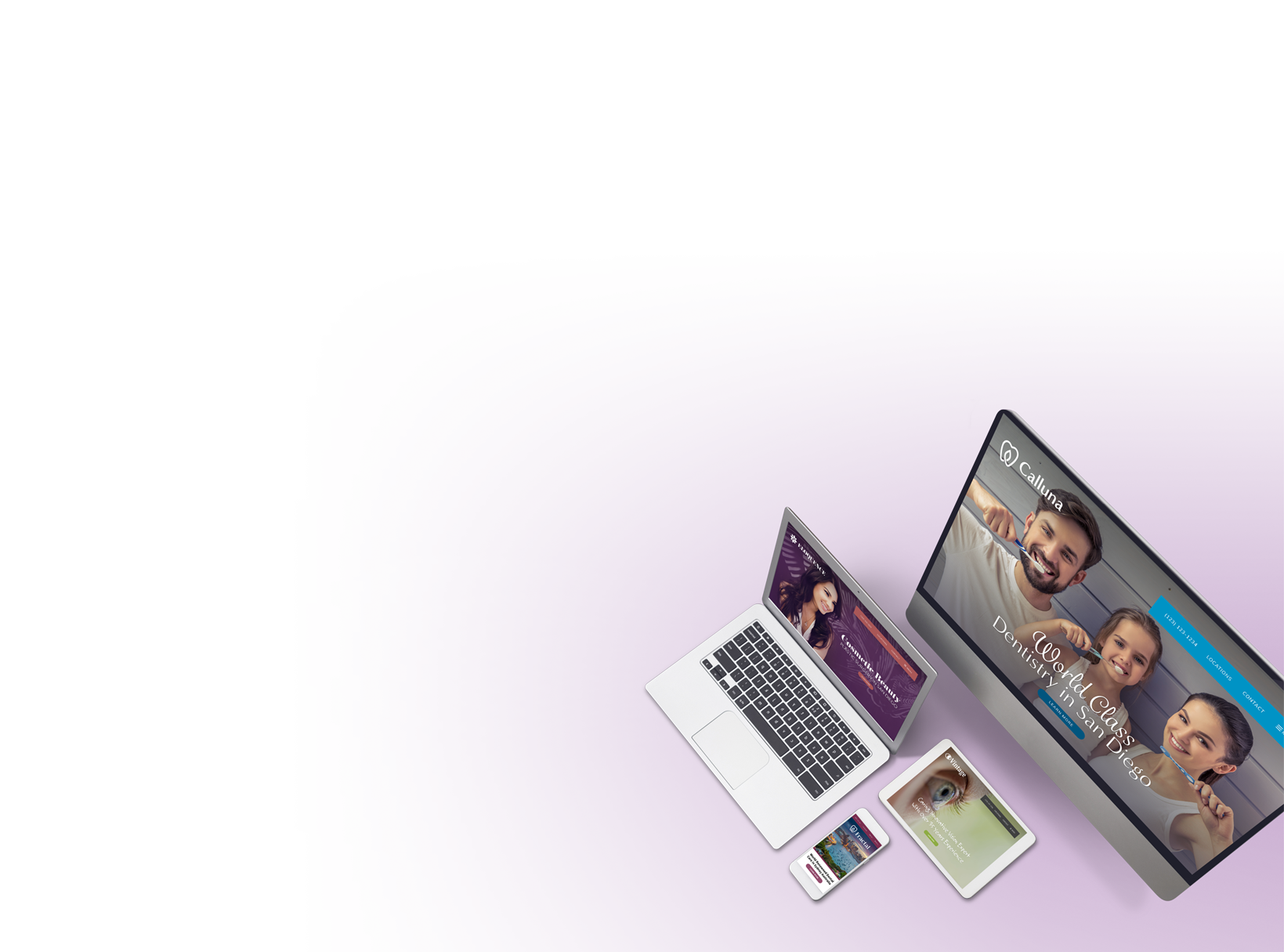 Forever website on monitor