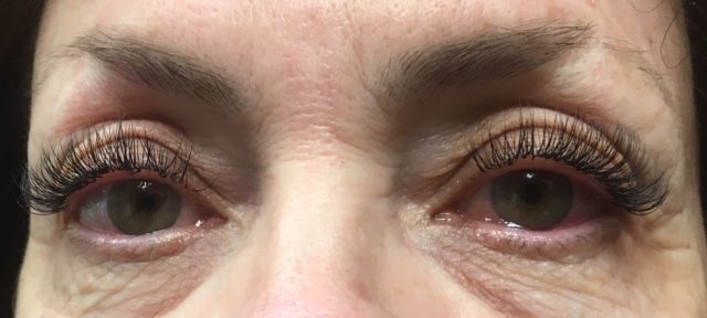 after getting eyelash extensions