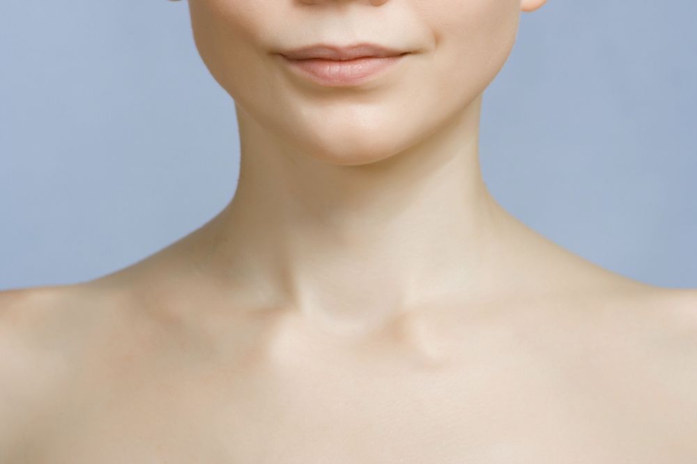 image of woman with neck lift