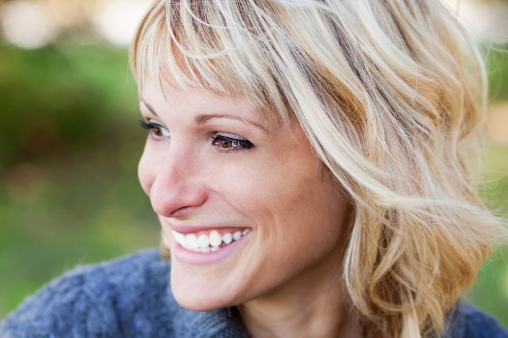 image of woman with mid face lift