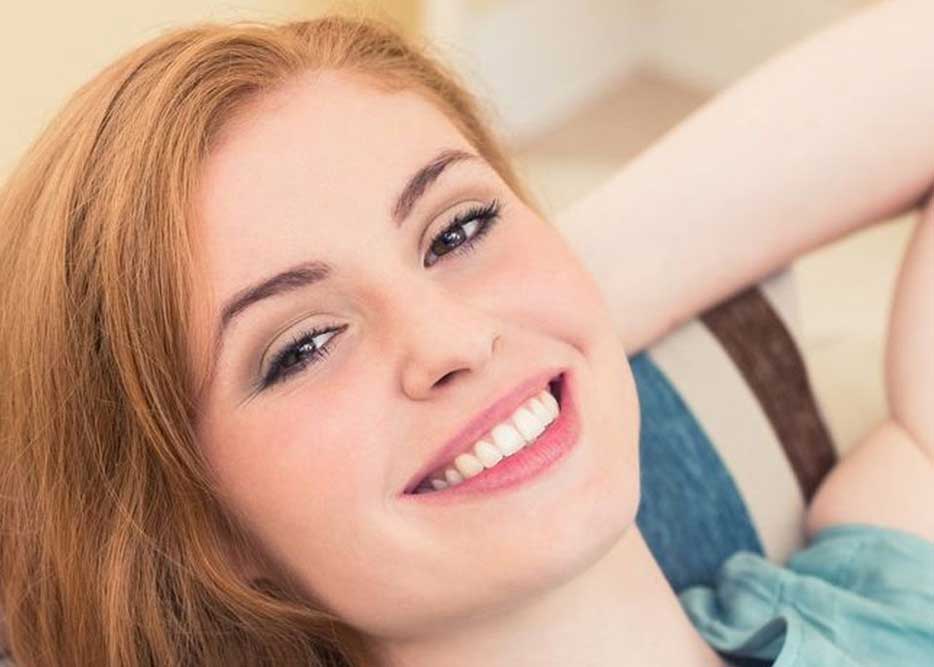 A woman with an attractive smile