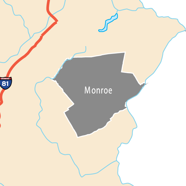 Map of Monroe County