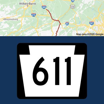 Route 611 in Monroe County