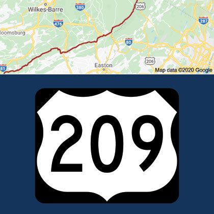 Route 209 in Monroe County