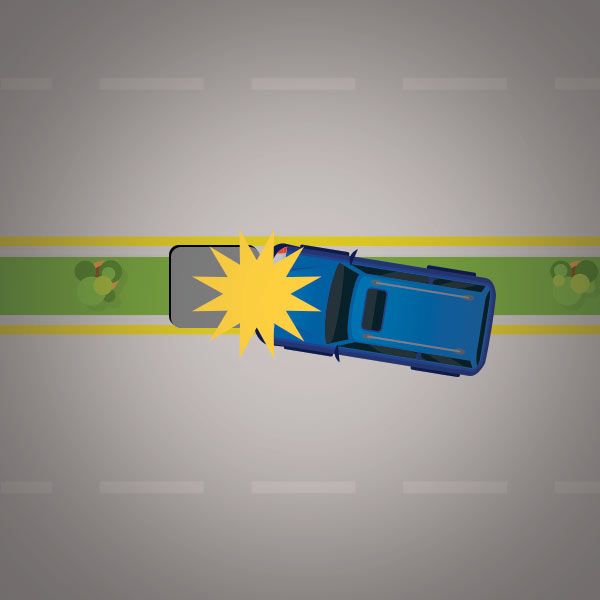 Crash with Fixed Object