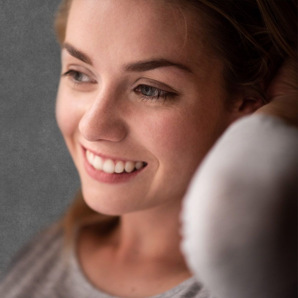 woman smiling