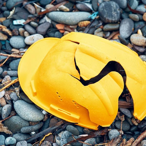 broken hardhat