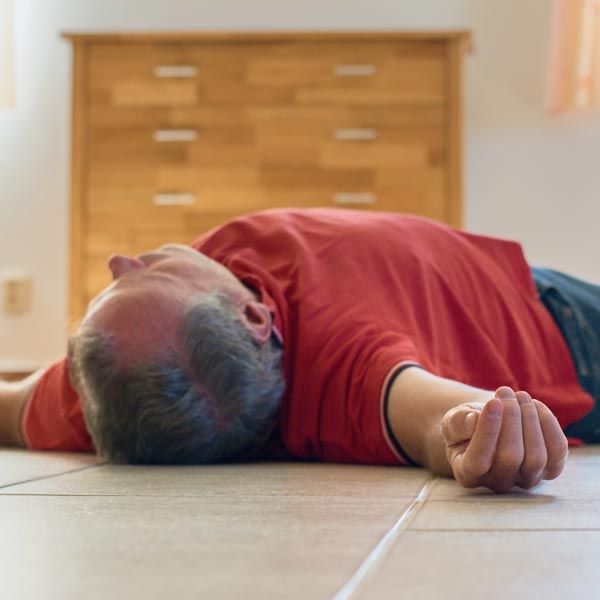 Man on floor after a fall