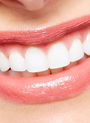 Close up of smiling mouth