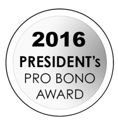 2016 president's pro bono award