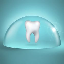 image of tooth with fluoride treatment