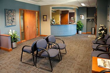 Lobby to the offices of Harrison Dental Group