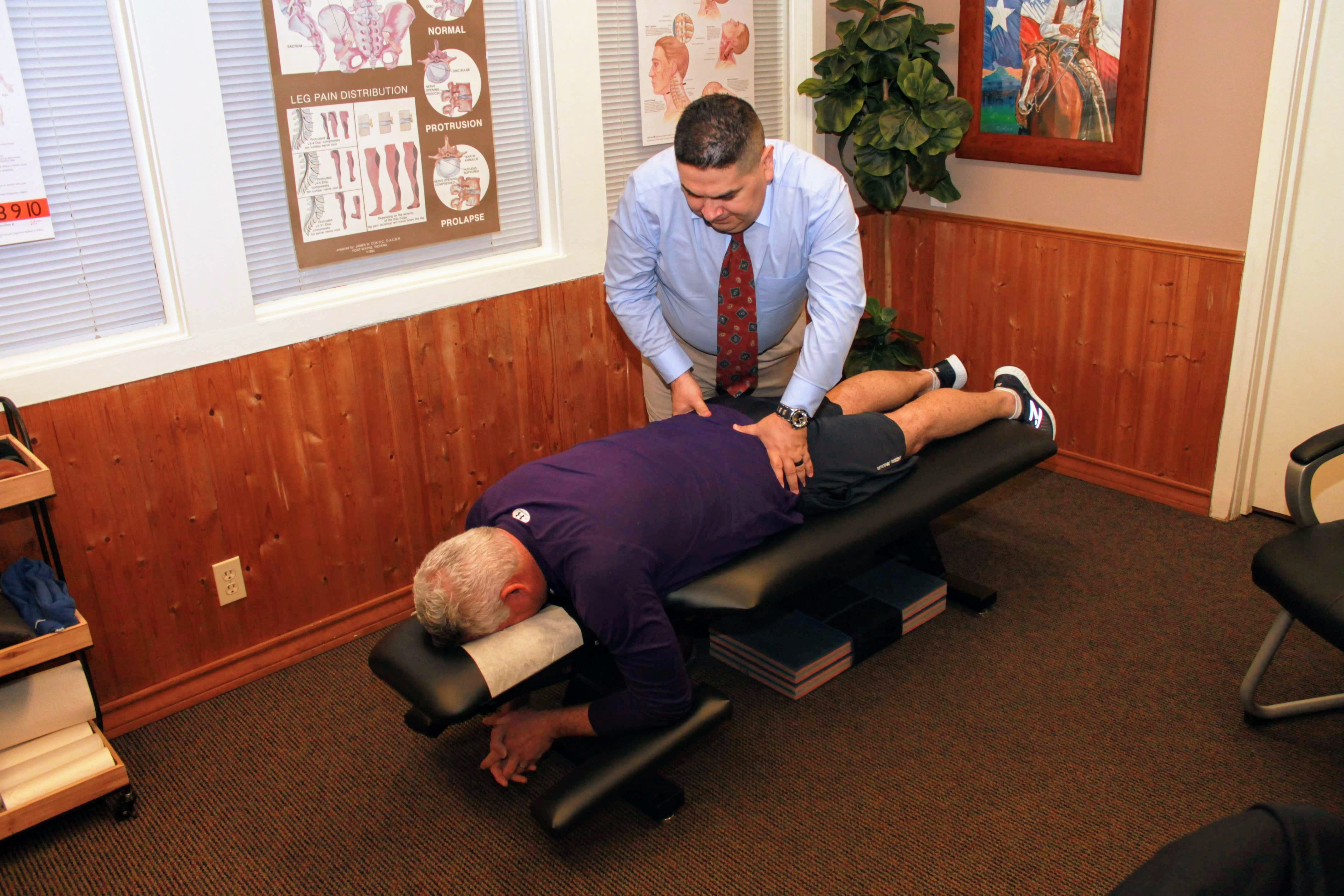 Doctor conducting physical exam