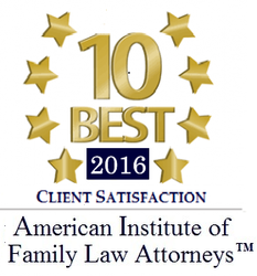 image of 10 best lawyers of 2016 by American Institute of Family Law Attorneys