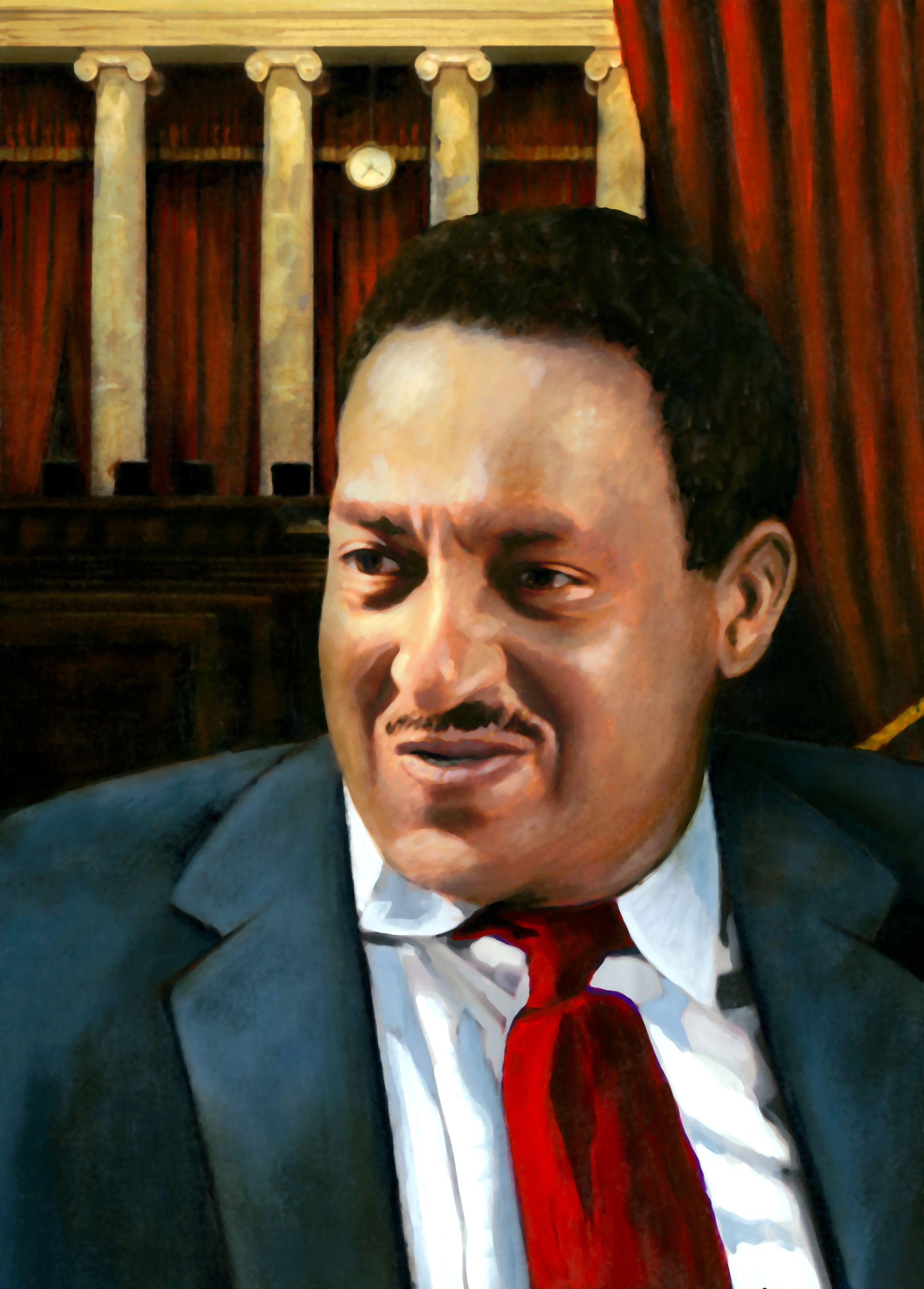 Portrait of Thurgood Marshall.