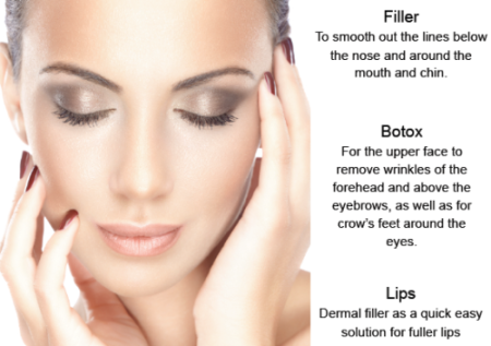 image of woman with injectable treatment