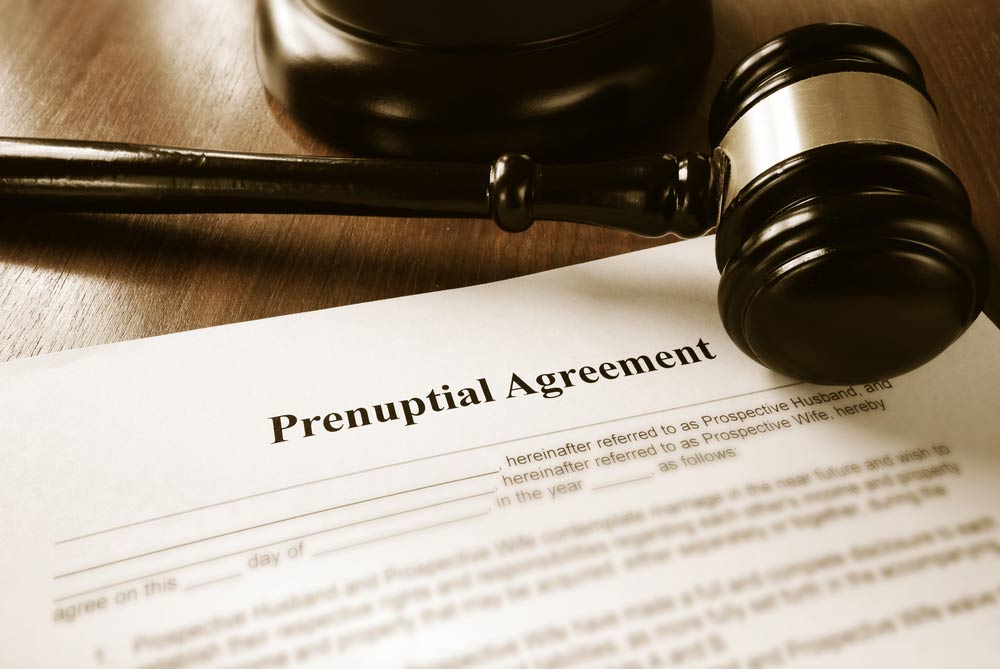 Prenuptial agreements and gavel