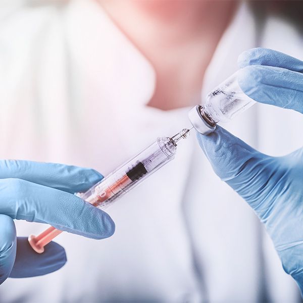 doctor with a needle