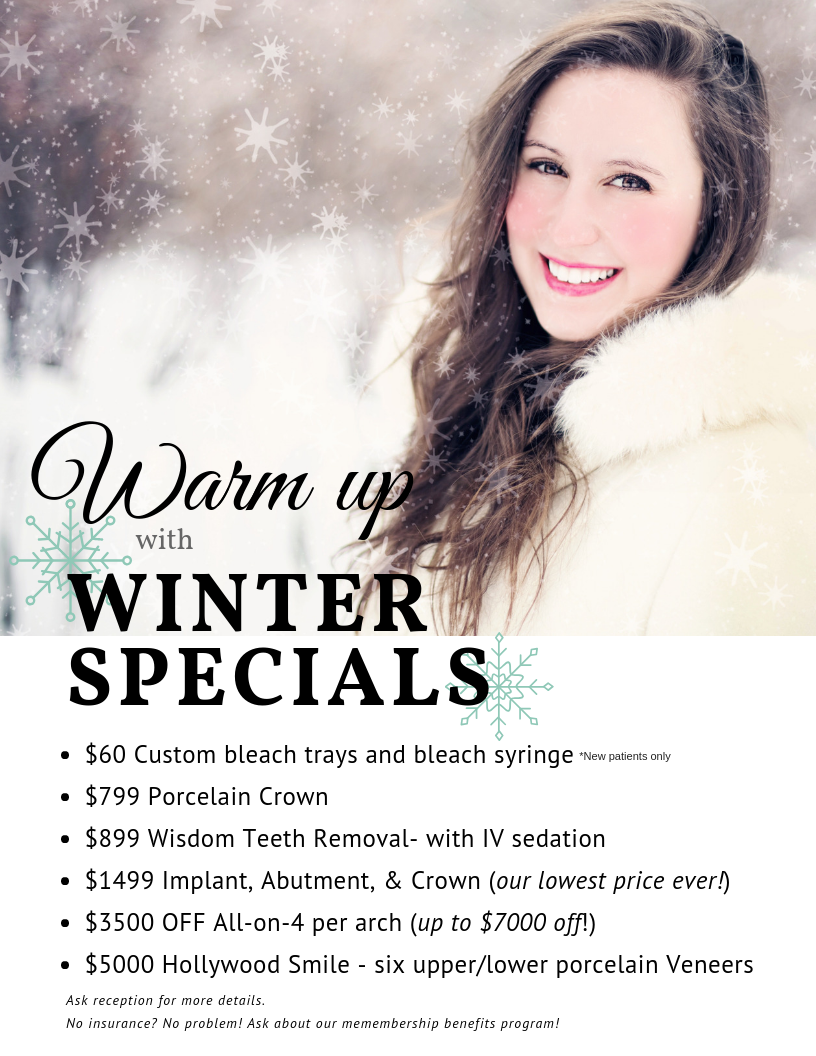 Winter 2018 Dental Coupons Bountiful and Layton Utah