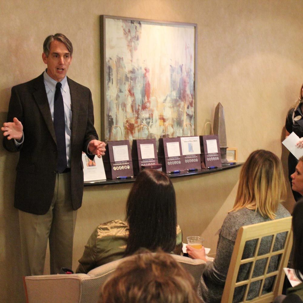 Dr. Zavell giving a presentation