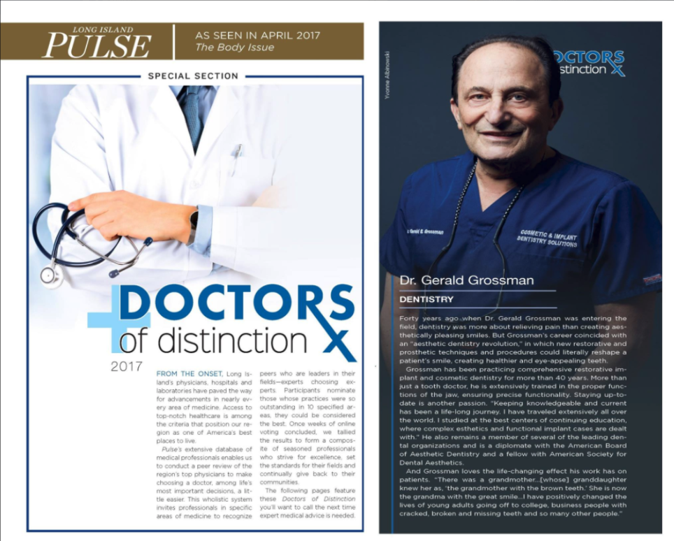 Excerpts from the Long Island Pulse Magazine article featuring Dr. Grossman.