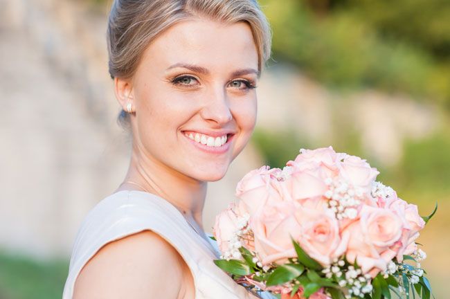 Smiling bride